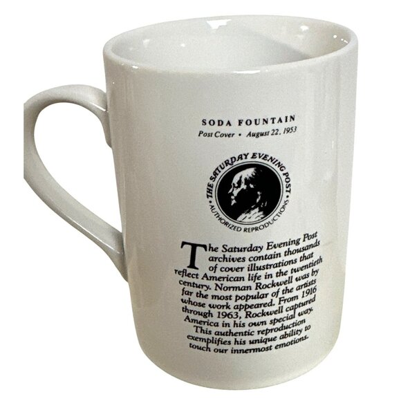 Vintage Norman Rockwell Soda Fountain Cup Mug Westwood Nostalgia Retro Charm - Picture 4 of 6